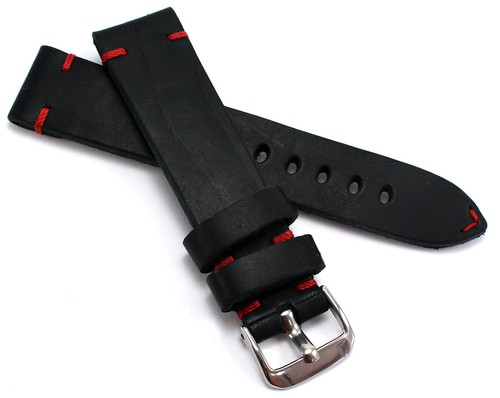 RIOS1931 Vintage 18, 19, 20, 22,mm Made Germany Leather Sturdy Retro Look Strap - Picture 12 of 19