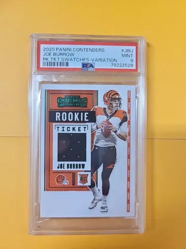 JOE BURROW PSA 9 ROOKIE TICKET JERSEY Variation 2020 PANINI CONTENDERS BENGALS