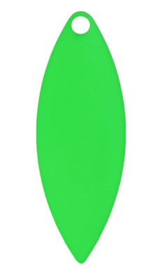 5 Pack Willow Leaf Spinner Blades - Painted - Green - Size: # 5 Tackle Craft
