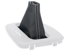 SCHALTMANSCHETTE FUR FORD KUGA 2 automatik 2012-19 SCHALTSACK LEDER NAHT  WEISS