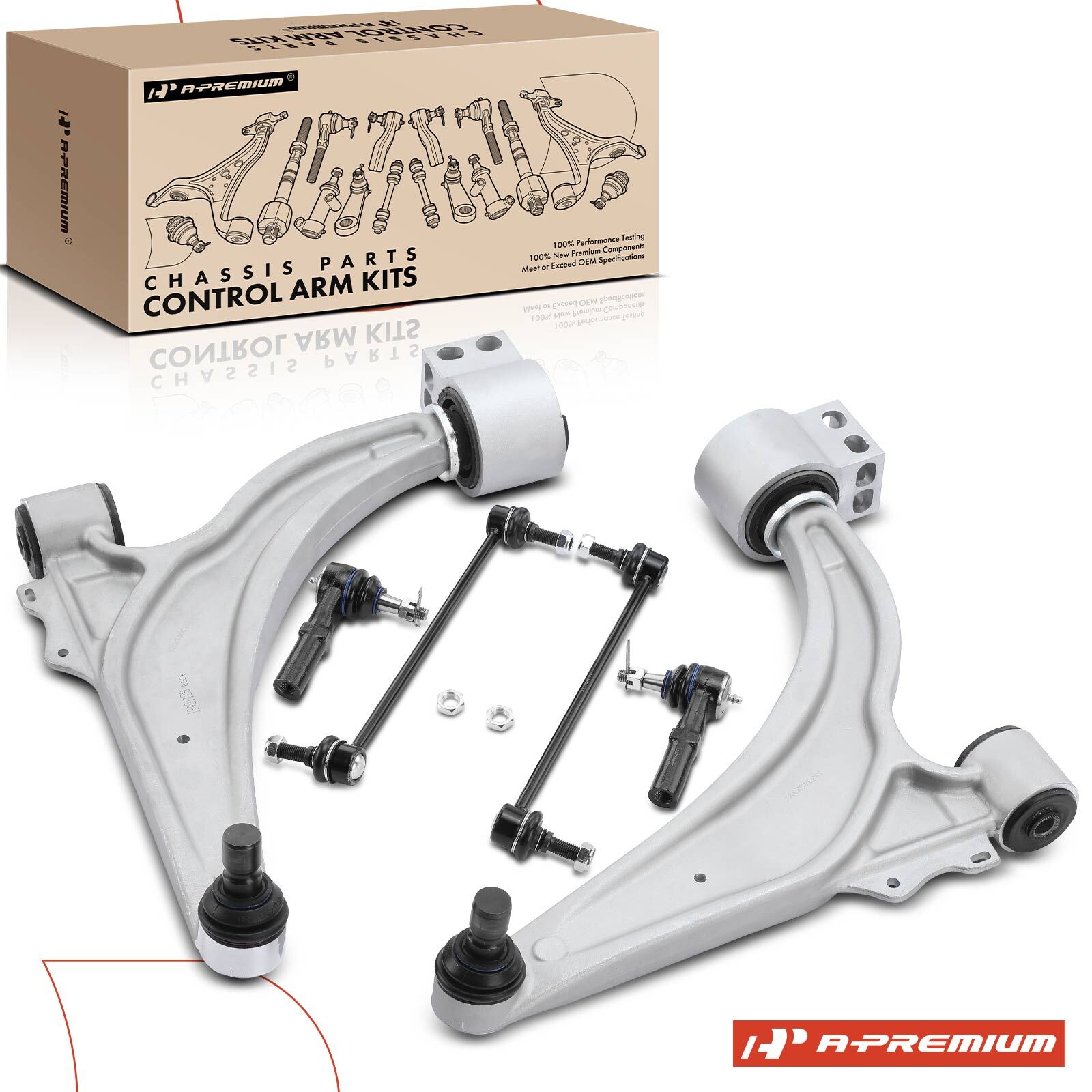 A-Premium 6x Front Control Arm Sway Bar Link Tie Rod End for Chevy Cruze Buick