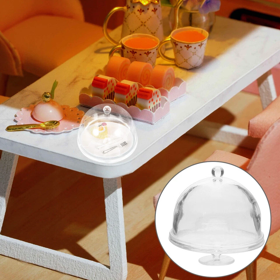 10 PIEZAS Mini Cúpulas para Pasteles Casa de Muñecas Soporte para Pasteles Adornos Accesorio en Miniatura Foto 2 de 4