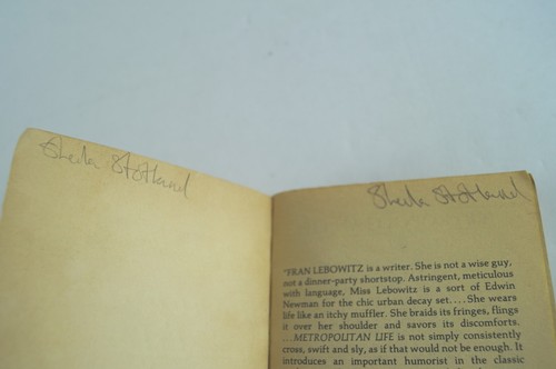 Fran Lebowitz Metropolitan Life Paperback Novel 1978 E123 - Picture 2 of 7