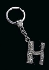 Russ Berrie - Keychain - Rhinestone Initial "H"