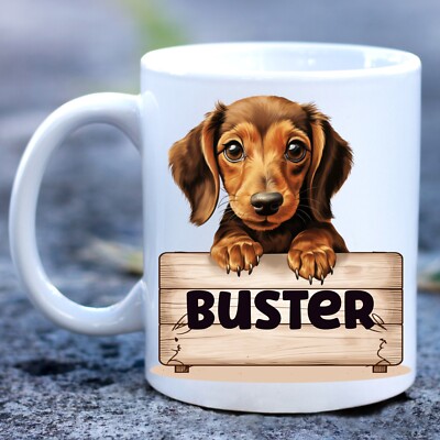 Personalised Dachshund Dog Mug, Pet, Dog Lover, Ideal Gift Present UK