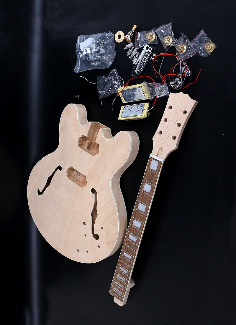 mulighed korroderer enhed Electric Guitar Kit ES335 build on own Unfinished Hollow Electric guitar  for DIY | eBay