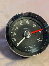 1725  Classic Mini Cooper 8000 Rpm Smiths Tachometer W. New Electronics