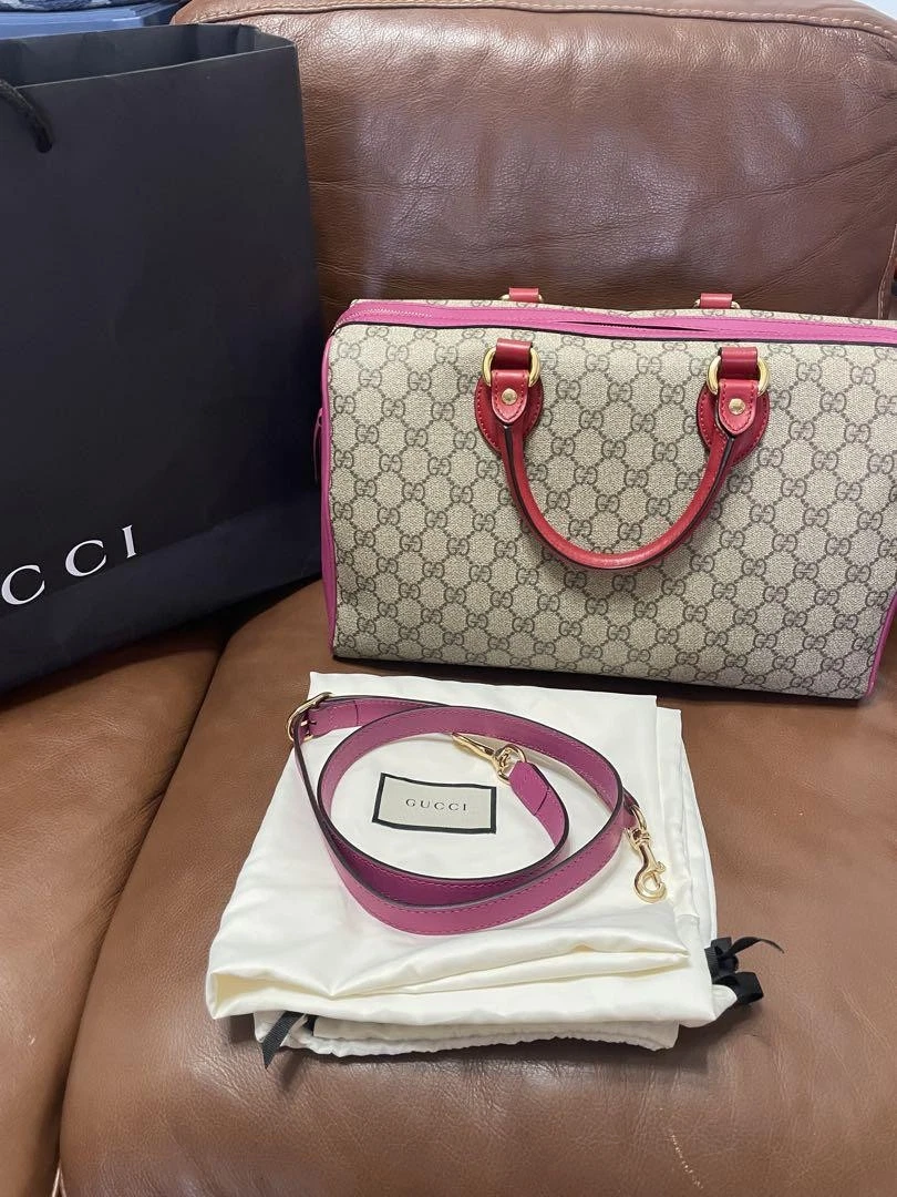 Sac GUCCI Boston beige rose Gucci 0412b