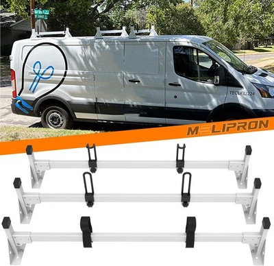 MELIPRON Cargo Van Roof Ladder Rack Fit for 2015-2025 Ford Transit 150 250 350