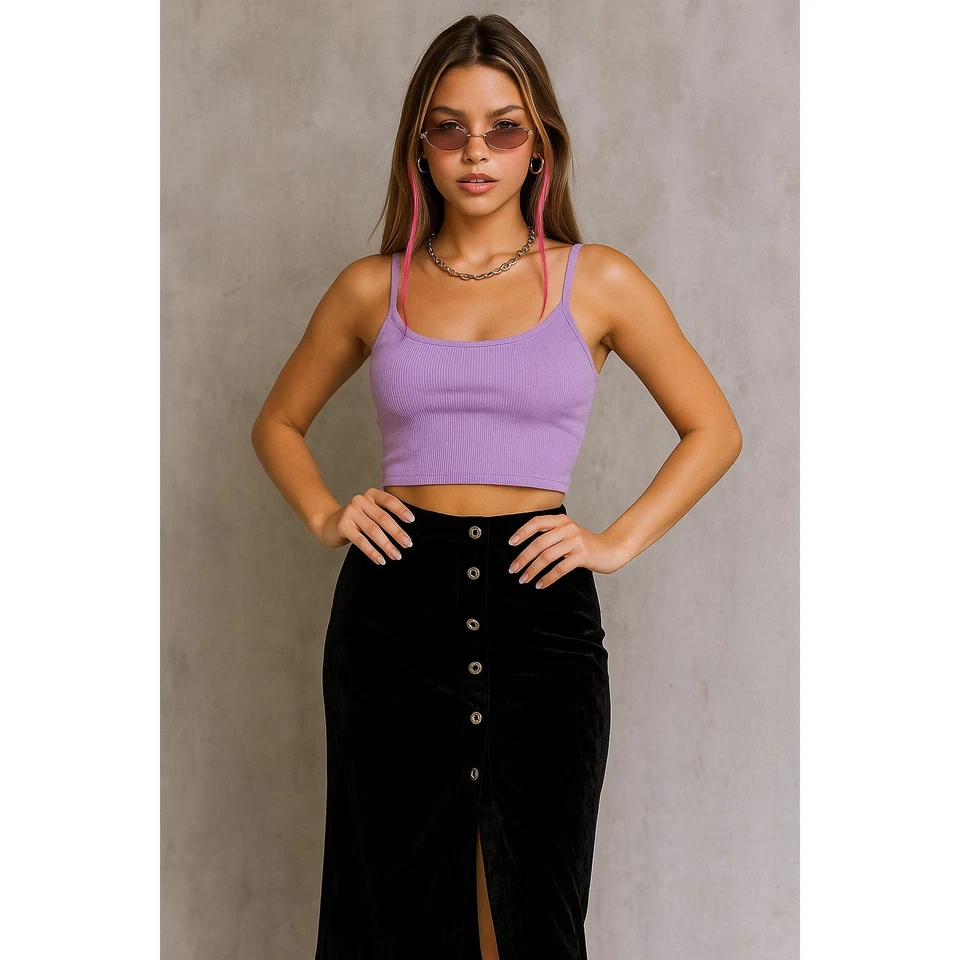 Saia Midi Vintage Anos 90 CONTEMPO Casuals Veludo GÓTICA GRUNGE Preta BONECA JRS Pequena - Imagem 2 de 4