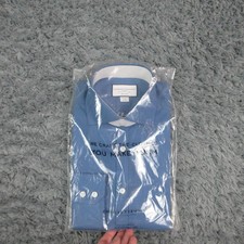 Charles Tyrwhitt Dress Shirt Mens 15 32/33 Blue Non Iron Cutaway Slim Fit NWT