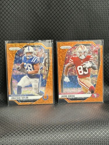(25) 2024 Panini Prizm Green Orange Disco Rookie RC Football Card Lot Pulsar - Picture 3 of 14