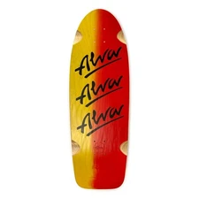 Tony Alva Tri-Logo Pig Fruit Fade 10 x 30 Old School Skateboard Deck