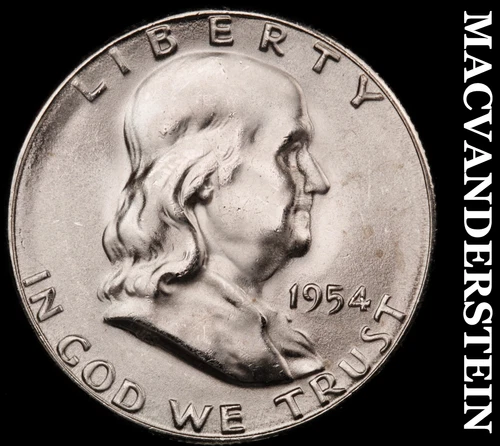 1954-S Silver Franklin Half Dollar - Choice Gem Brilliant Unc++++  #G9665