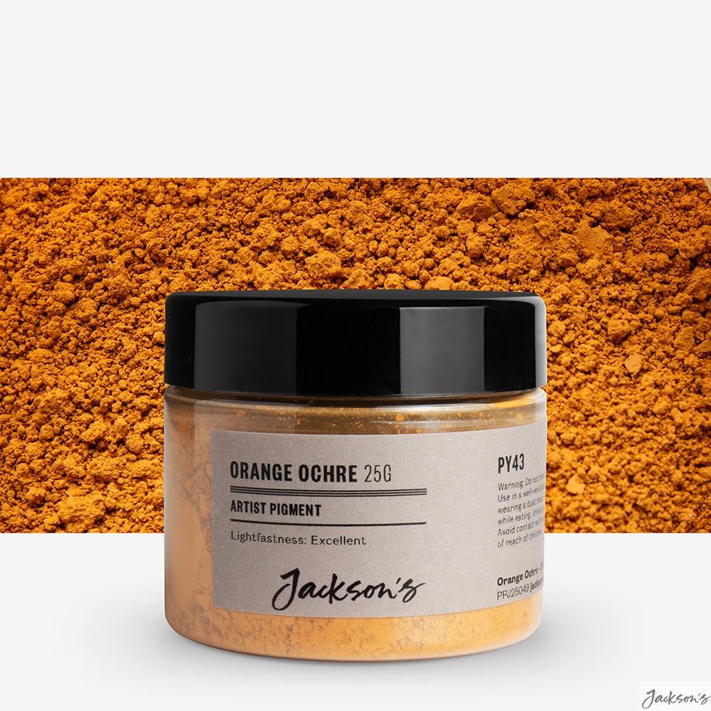 Jackson's : Artist Pigment : Orange Ochre PY43 : 25g (in 50ml Jar)