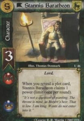 Stannis Baratheon - Westeros Edition - A Game of Thrones CCG