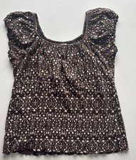 Y2K Fairy Floral Babydoll Top Size Large Festival Ethereal Romantic Whimsigoth
