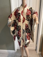 Vintage Japanese Silk Haori Jacket Kimono Chrysanthemum