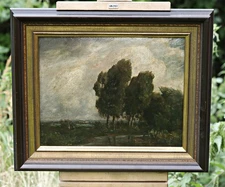 Franz Reder-Broili (1854–1918) – Atmospheric Landscape – Oil On Cardboard