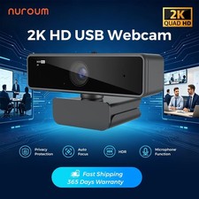 Nuroum V11 Webcam 1080P 60FPS Caméra USB avec Double Microphone pour Streaming