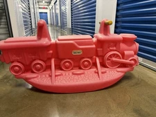 WOW 1991 Vintage Little tikes See Saw Rocking Train Ride  Red Shipping & Pick Up
