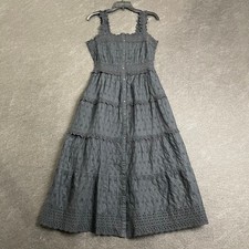 GAP X DOEN Sleeveless Eyelet Midi Dress Women's Size XS Black