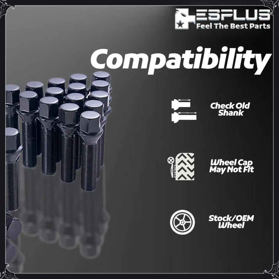 20x Perno de tuerca extendido negro BMW vástago de 55 mm para espaciador BMW X5/X6 25-30 mm Foto 4 de 4