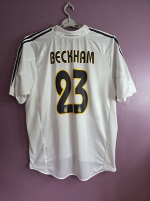 Herren Adidas Real Madrid 2004-05 Heim Fußball Trikot Beckham 23 Large