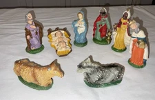 Vintage Nativity Set Figures Made in Italy Manger Scene Christmas Decor Lot 8