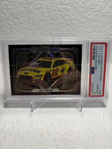 2022 Panini Chronicles NASCAR - Joey Logano - Obsidian Yellow /10 - SSP - PSA 10