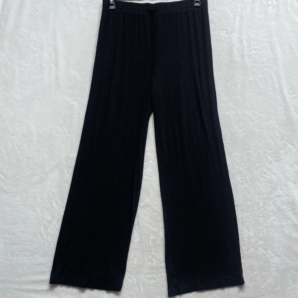 Pantalones de salón Honeydew para mujer talla M negros con lazo cintura pierna ancha calce suelto Foto 2 de 4
