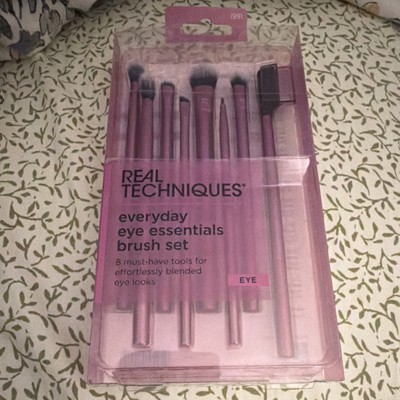 Real Techniques Everyday Eye Essentials 8-Piece Pink Cruelty-Free Brush Set