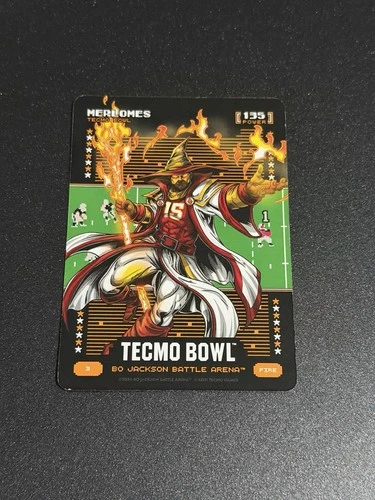 2026 Bo Jackson Battle Arena Tecmo Bowl “Merlomes” Fire Battlefoil - Pat Mahomes
