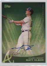 2022 Topps X Steve Aoki Base Green Glitter Blast /50 Matt Olson #34B Auto 0q53