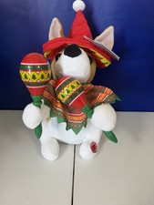 Hug Me Musical Animated Mariachi Puppy Sings "The Macarena", Shakes Maracas NWT