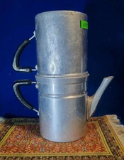 1189- VECCHIA CAFFETTIERA NAPOLETANA IN ALLUMINIO PURO 4 tazze