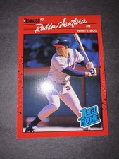 1990 DONRUSS BASEBALL CARD ROBIN VENTURA #28 RC RATED ROOKIE CHICAGO WHITE SOX