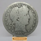 1907-S Barber Silver Quarter - #C59252NQ