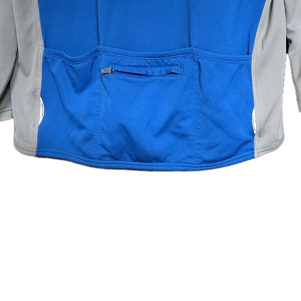 Cannondale Cycling Jacket Longsleeve Gray/Blue 3/4" Zip Back Pockets Mens Lg - Image 4 of 4