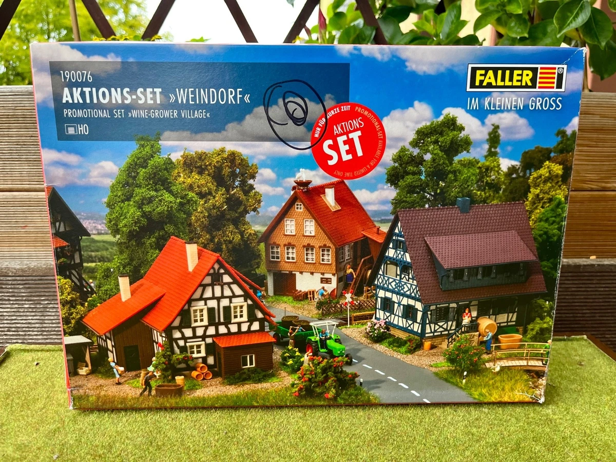 Faller H0 190076 Aktions Set Weindorf Altstadt 3 Facherkhäuser Gebäude OVP
