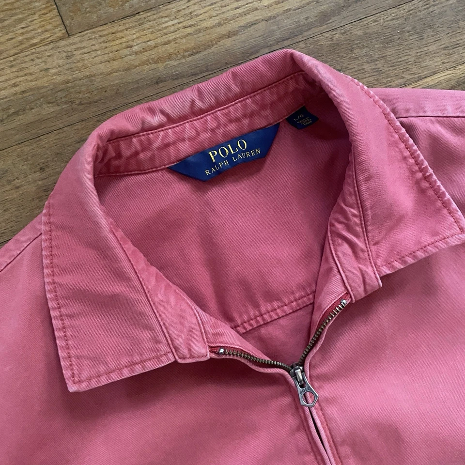 Chaqueta De Colección Polo Ralph Lauren Salmón/Nantucket Rojo Harrington Cremallera Grande Foto 2 de 4