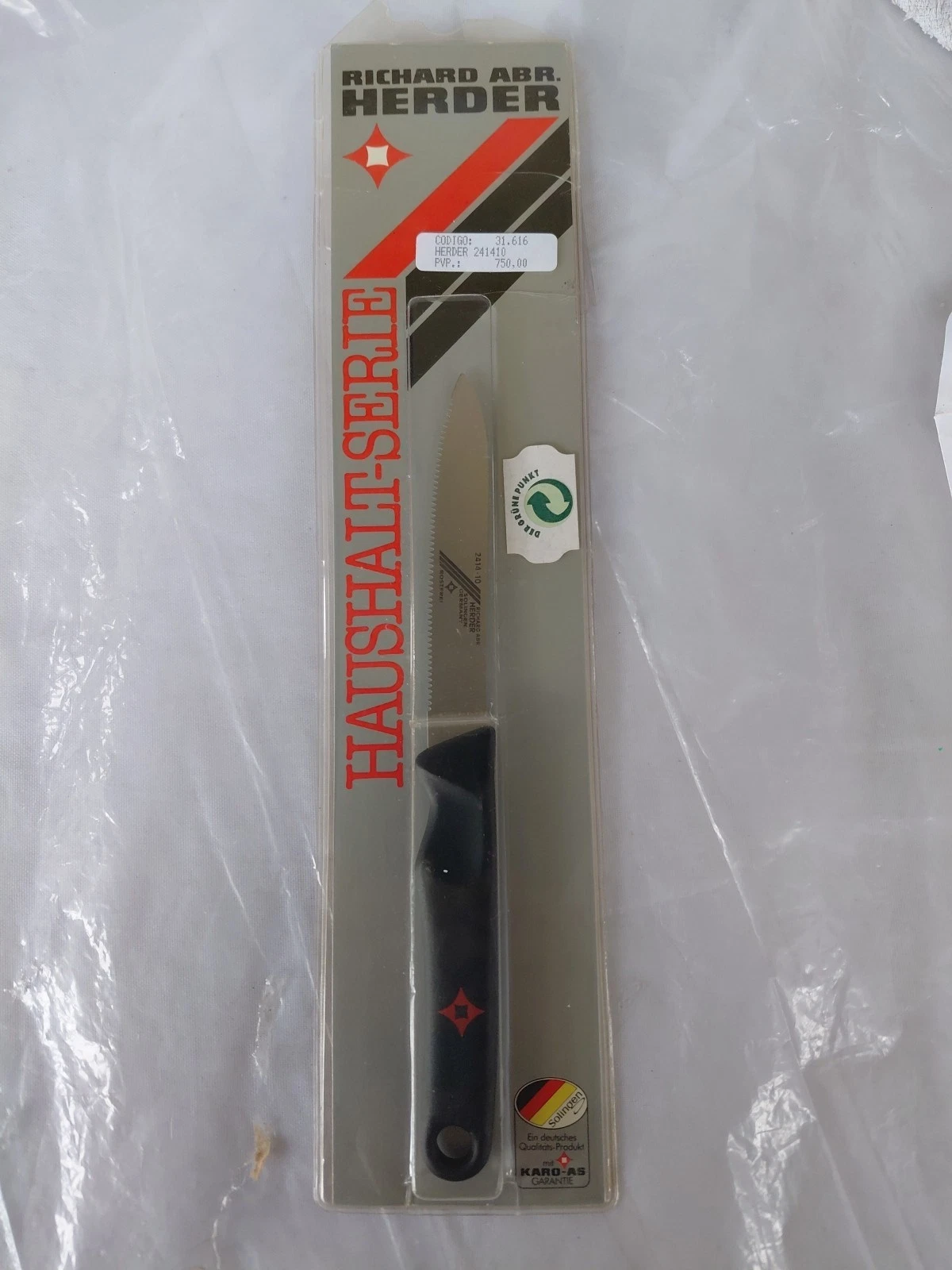Rare Herder And Solingen Germany kitchen Vintage Knife Serrated