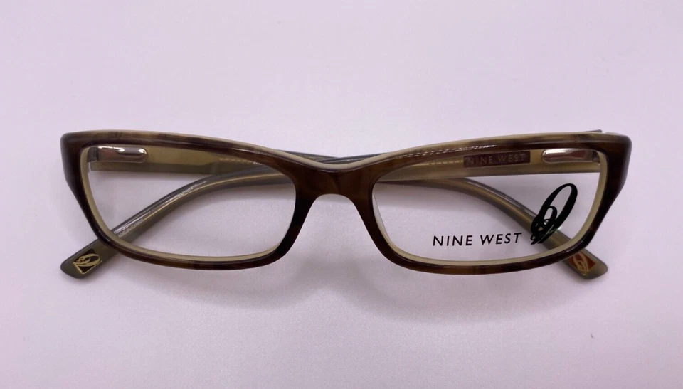 Nine West NW 418 09D5 Olive Brown Plastic Optical Eyeglasses Frame 52-16-135 418 - Image 4 of 4