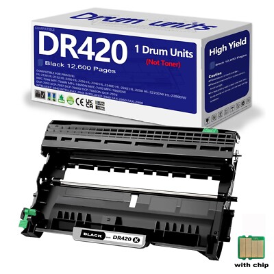 DR420 Drum Unit For Brother DR420 HL-2220 MFC-7365DN 7860DW Up to 12,600 pages