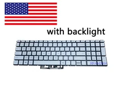 New HP ENVY x360 15m-dr1011dx 15m-dr1012dx 15m-dr1000 Backlit Keyboard Silver US