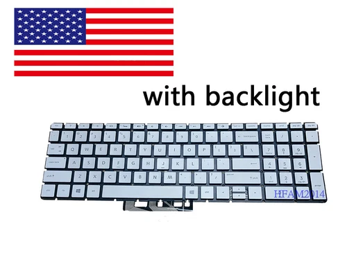 New HP ENVY x360 15m-dr1011dx 15m-dr1012dx 15m-dr1000 Backlit Keyboard Silver US
