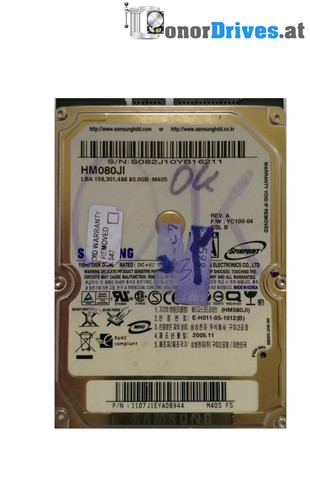 Samsung  HM080JI - 80 GB - SATA - PCB BF41-00098A Rev. 01*