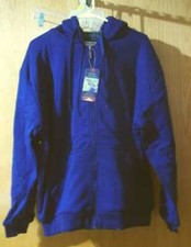 Men  s Sherpa Lined Hooded Jacket, size L, Navy, By Seven Apparel