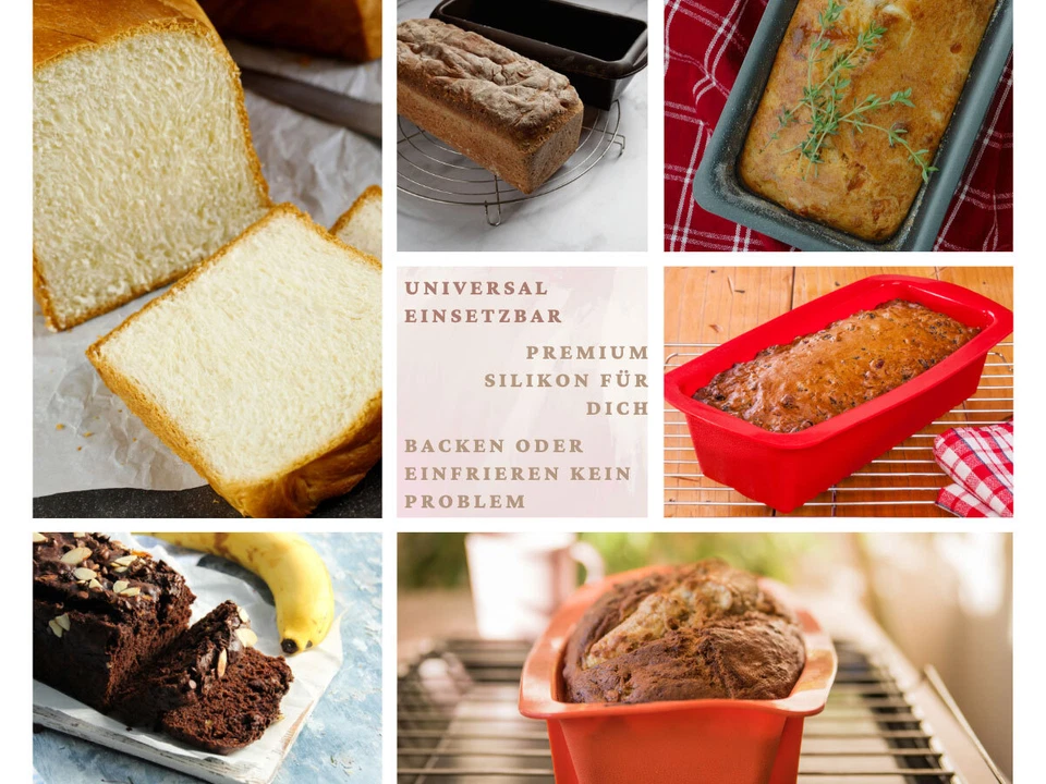Silikon Königskuchenform 27x14cm Backform Kuchenform Kastenform Brotbackform - Bild 3 von 4