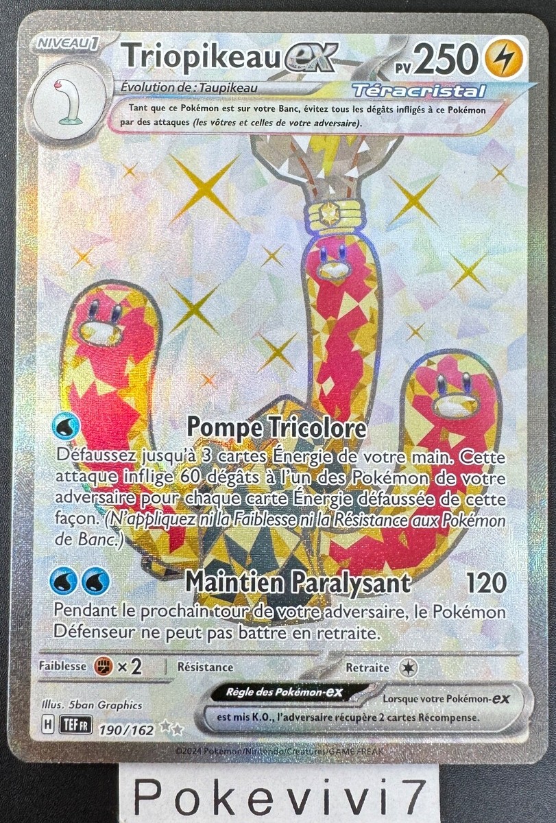 Carte Pokémon Triopikeau Ex Téracristal 060/162 Forces Temporelles Carte Pokémon Triopikeau Ex Téracristal 060/162 Forces Temporelles
